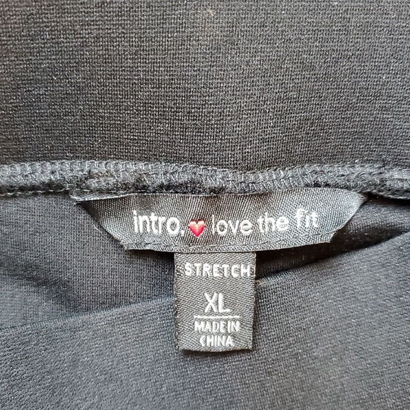 Black Pull On Women's Straight Leg Pants XL - Picture 6 of 8